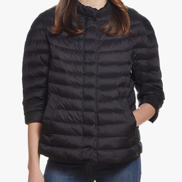 Martha Stewart Jackets & Blazers - Martha Stewart 3/4 Sleeve Packable Down Lightweight Puffer Jacket Black M